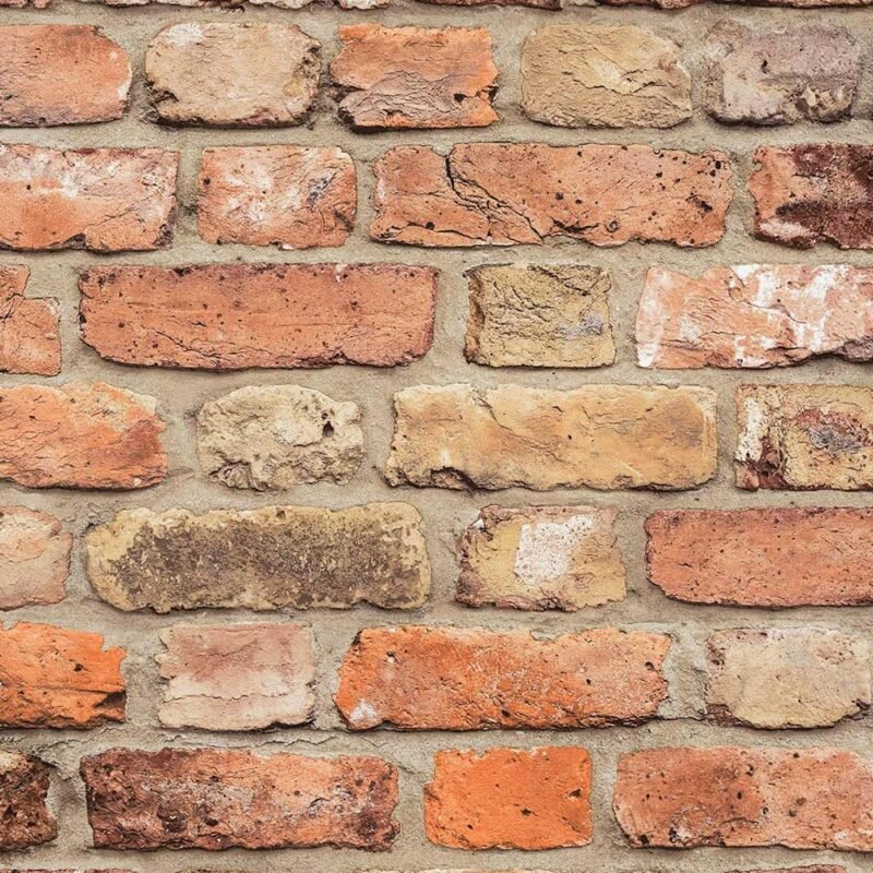 grandeco industrial rustic red brick textured wallpaper terracotta