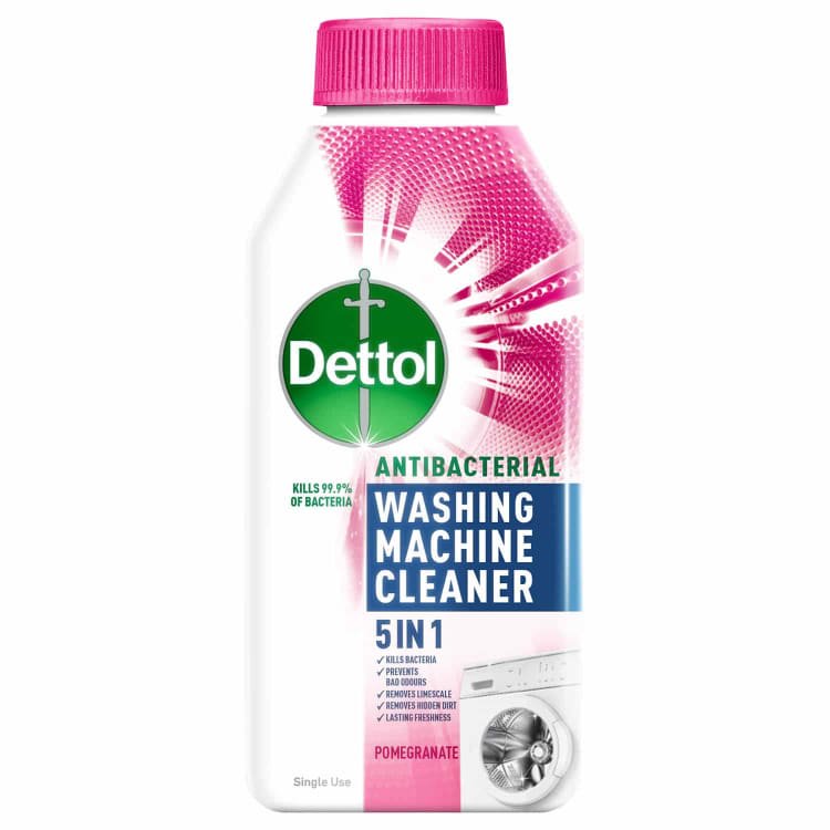 Dettol 5-in-1 Antibacterial Washing Machine Cleaner 250ml – Pomegranate ...